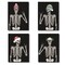 Skeleton Christmas Greeting Cards - 24-Pack Holiday Note Cards with 4 Unique Skeleton Designs in Festive Hats, Blank Inside for Merry Christmas & Happy Holiday Messages, Fun and Alternative Seasonal Stationery Set